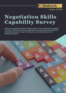 Negotiation Skills Capability Survey (N.S.C.S.) brochure cover